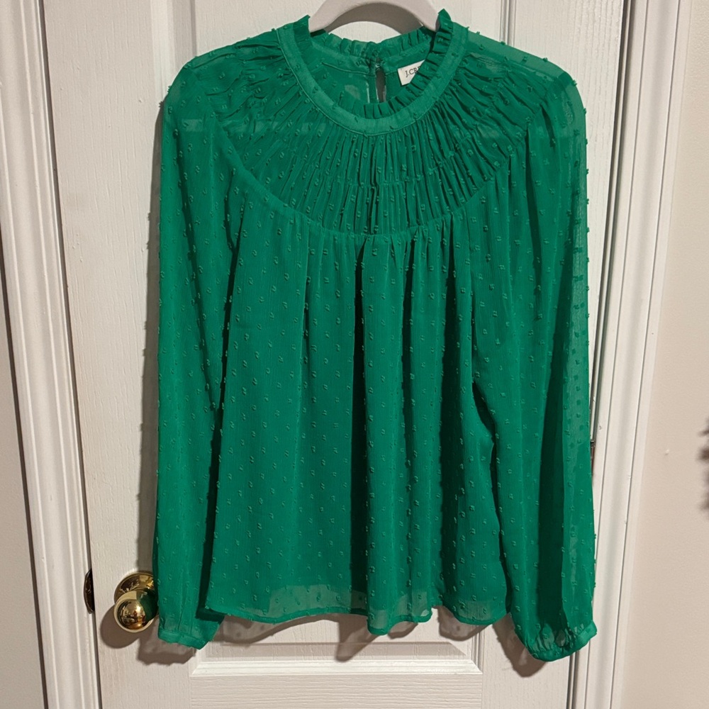 J. Crew Green Blouse